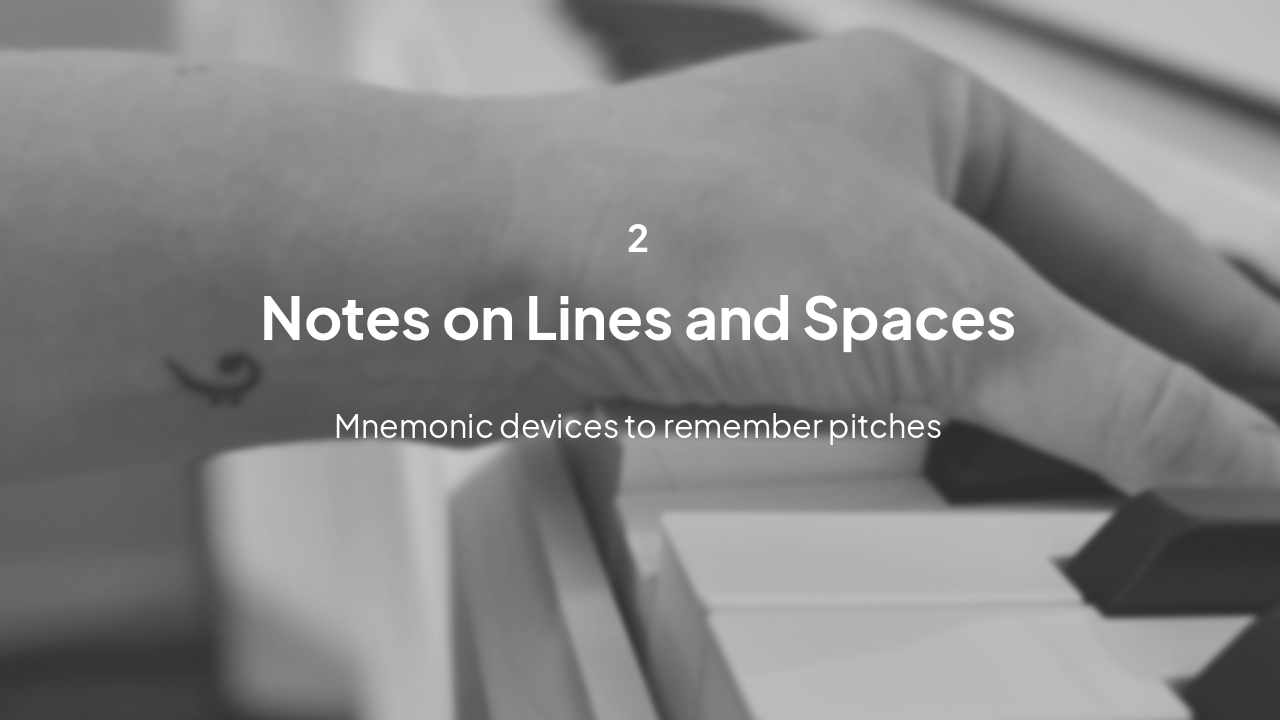 Slide 6 - Notes on Lines and Spaces