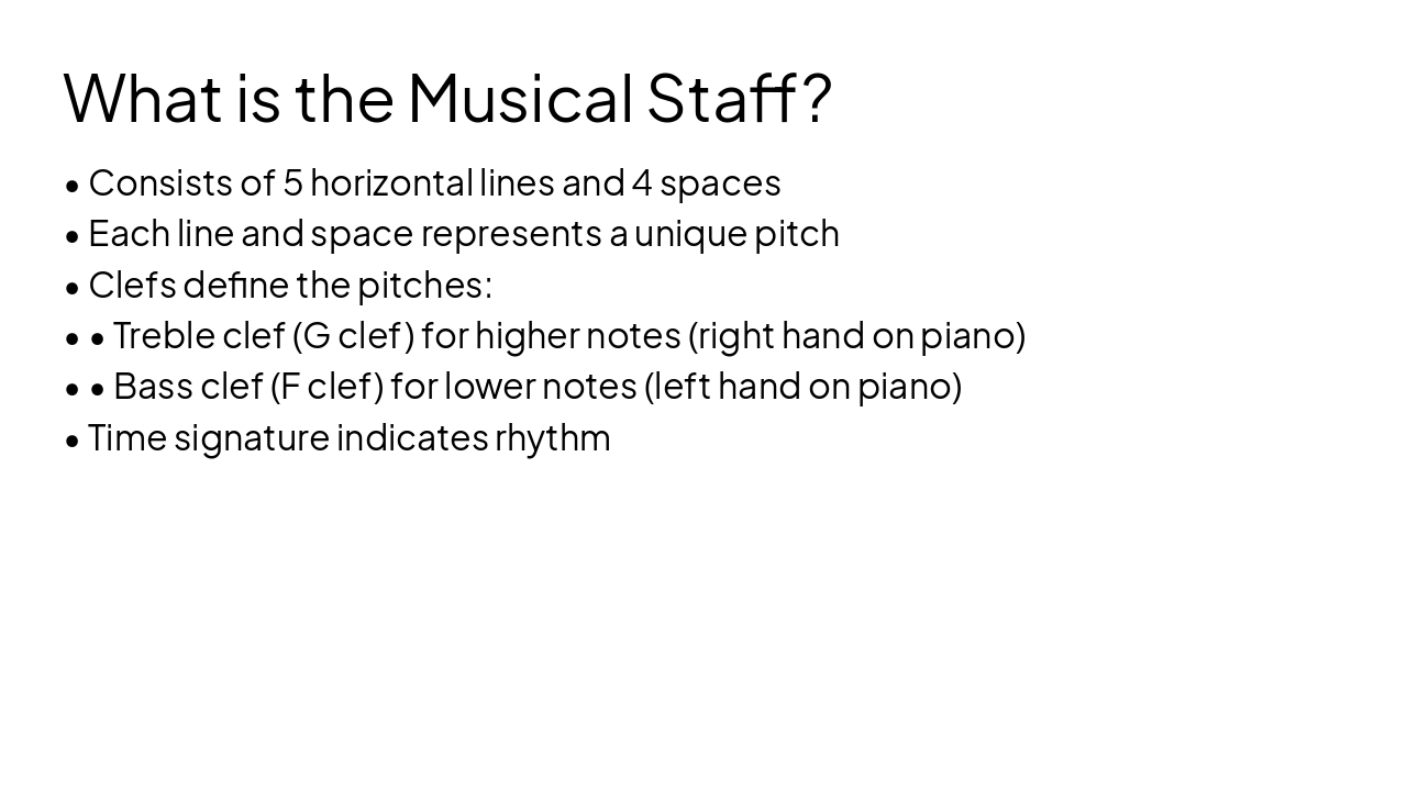 Slide 4 - What is the Musical Staff?