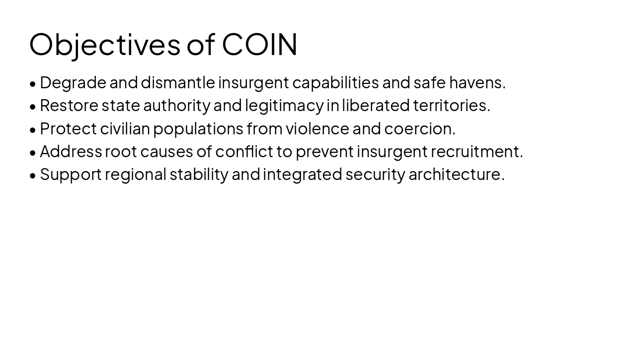 Slide 4 - Objectives of COIN