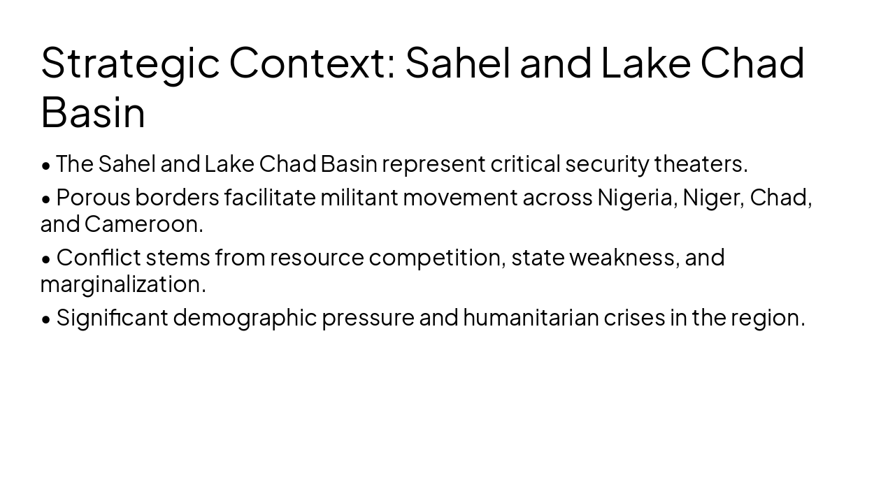 Slide 2 - Strategic Context: Sahel and Lake Chad Basin