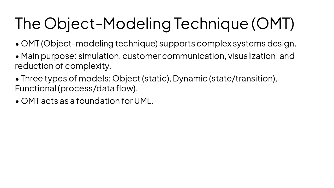 Slide 4 - The Object-Modeling Technique (OMT)