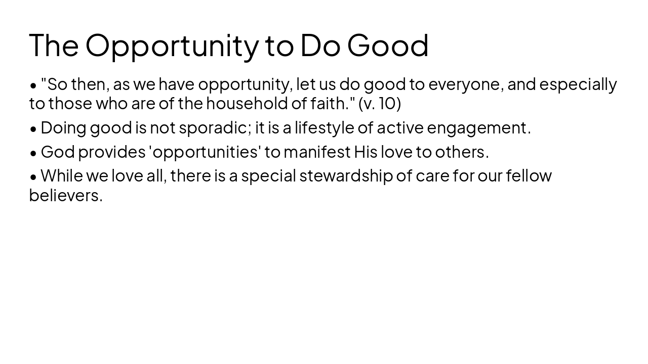 Slide 7 - The Opportunity to Do Good