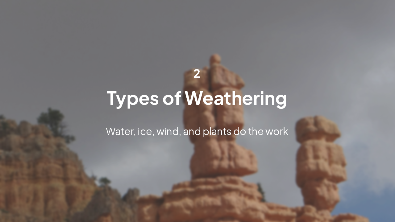 Slide 6 - Types of Weathering