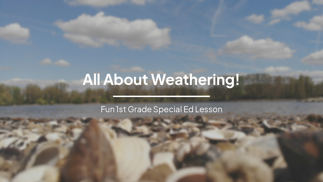 All About Weathering: Fun 1st Grade Special Ed Lesson