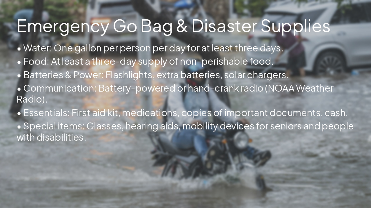 Slide 5 - Emergency Go Bag & Disaster Supplies