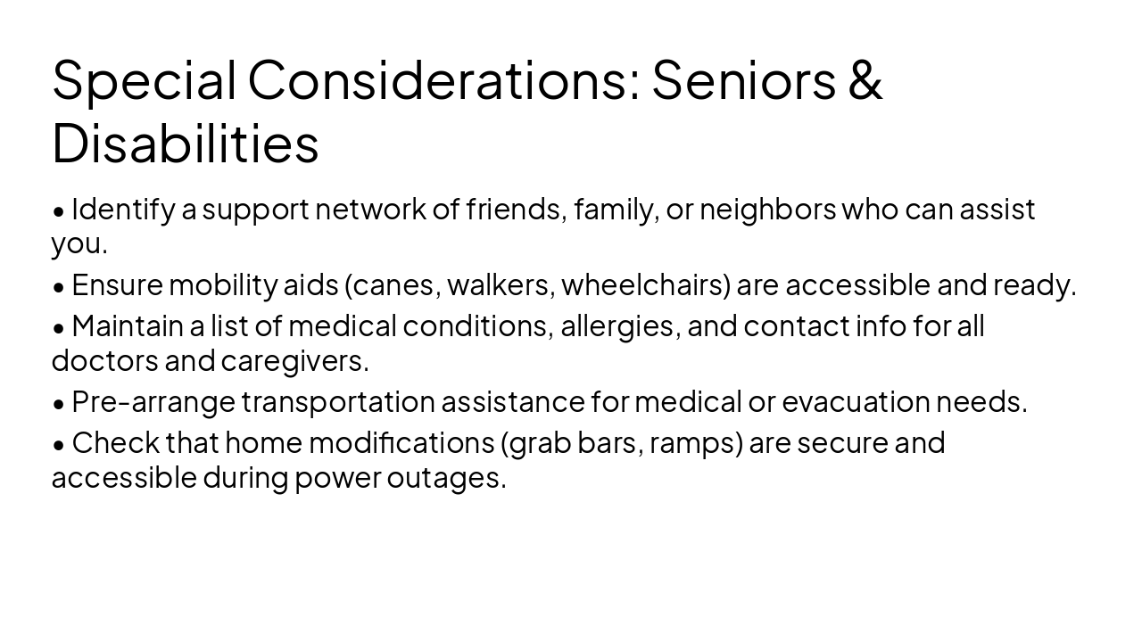 Slide 6 - Special Considerations: Seniors & Disabilities