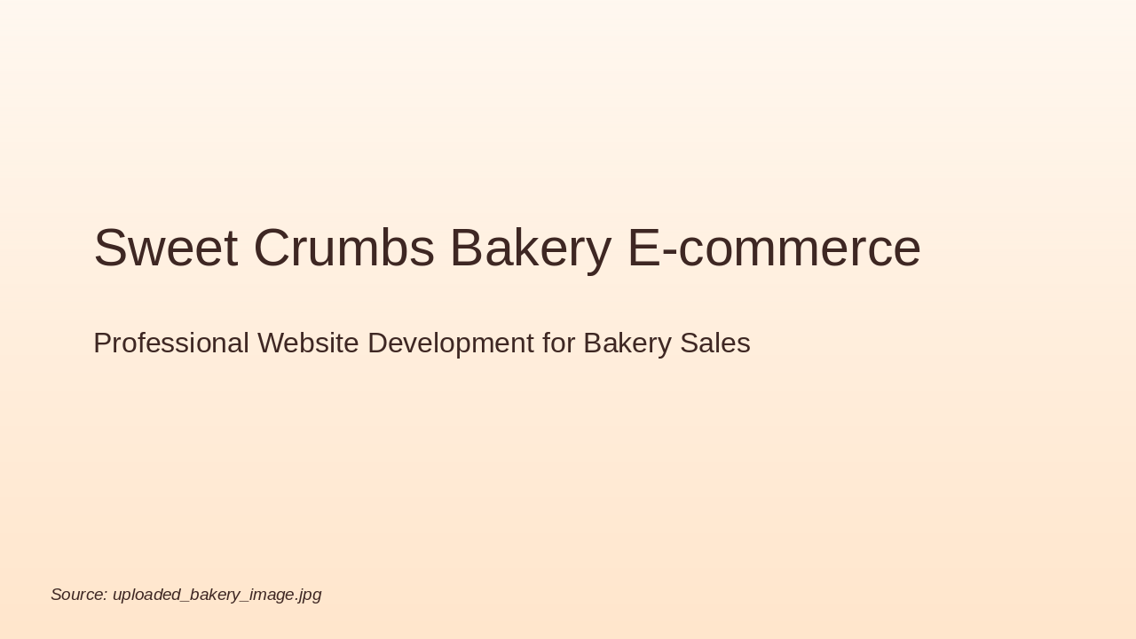 Sweet Crumbs Bakery: MERN E-commerce Project