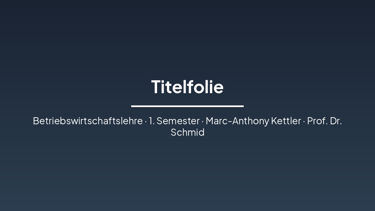 Slide 1 - Titelfolie