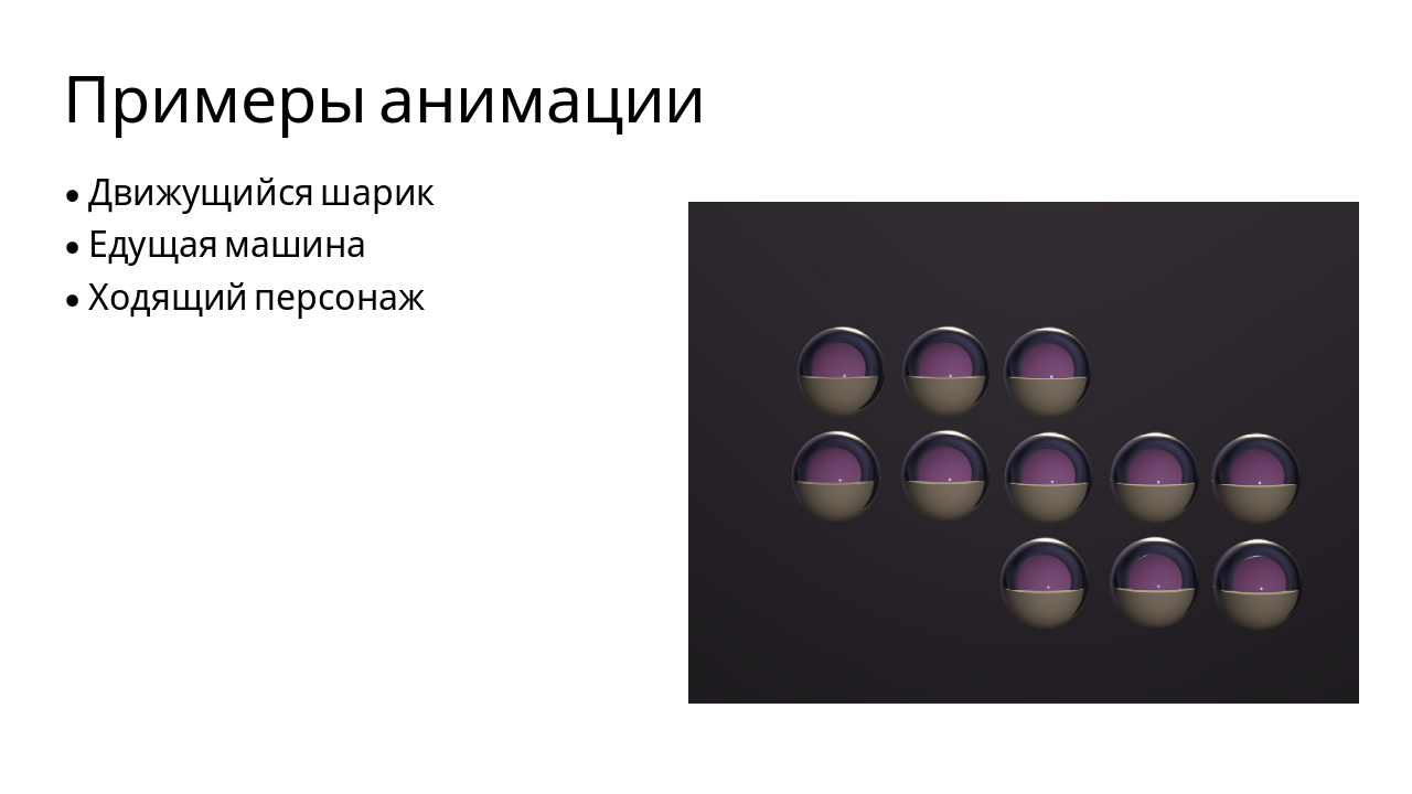 Slide 4 - Примеры анимации