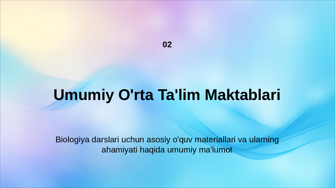 Slide 3 - Umumiy O'rta Ta'lim Maktablari
