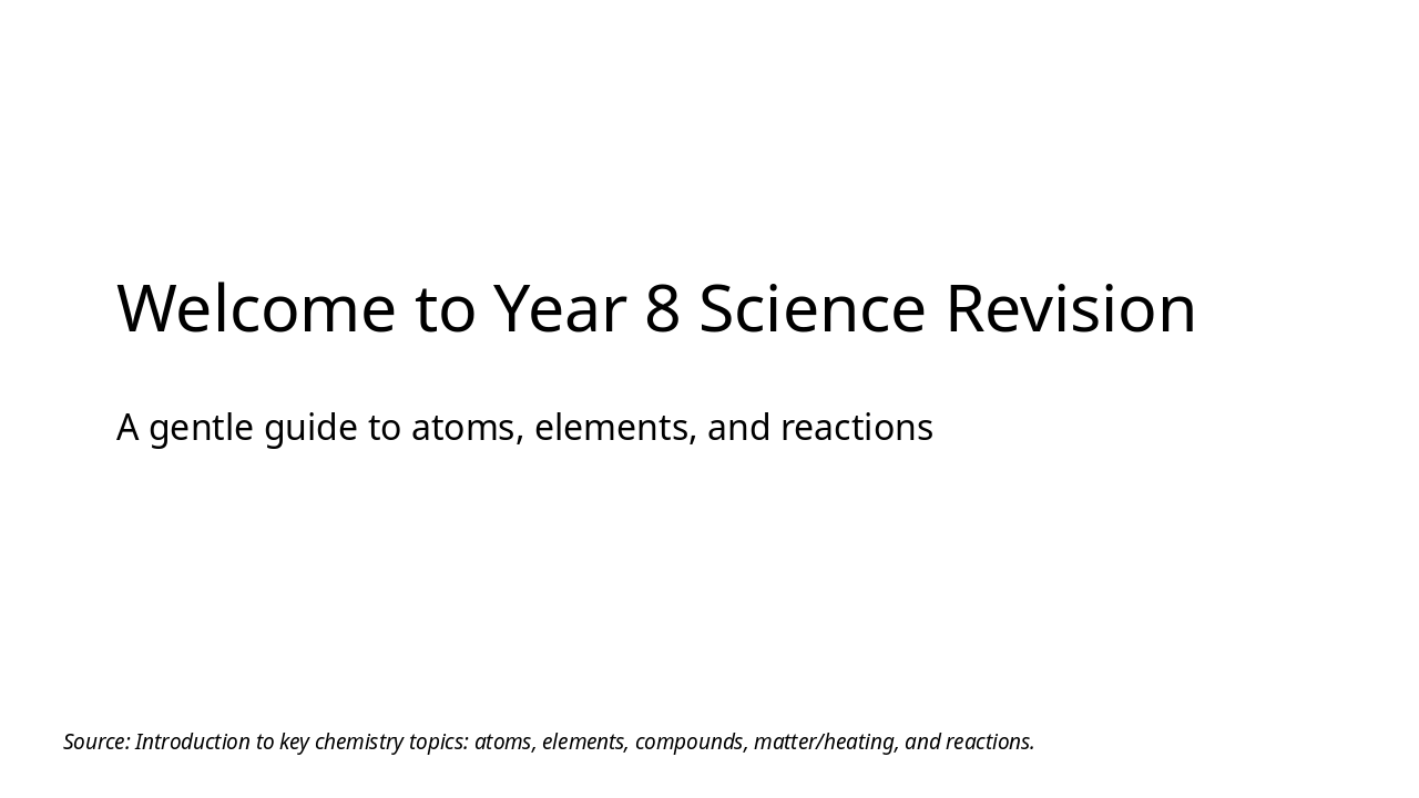 Year 8 Science Revision Guide