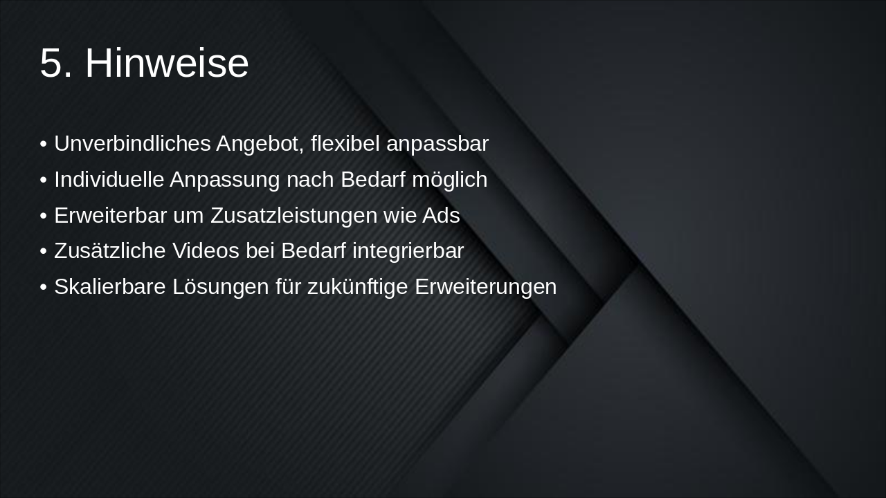 Slide 11 - 5. Hinweise