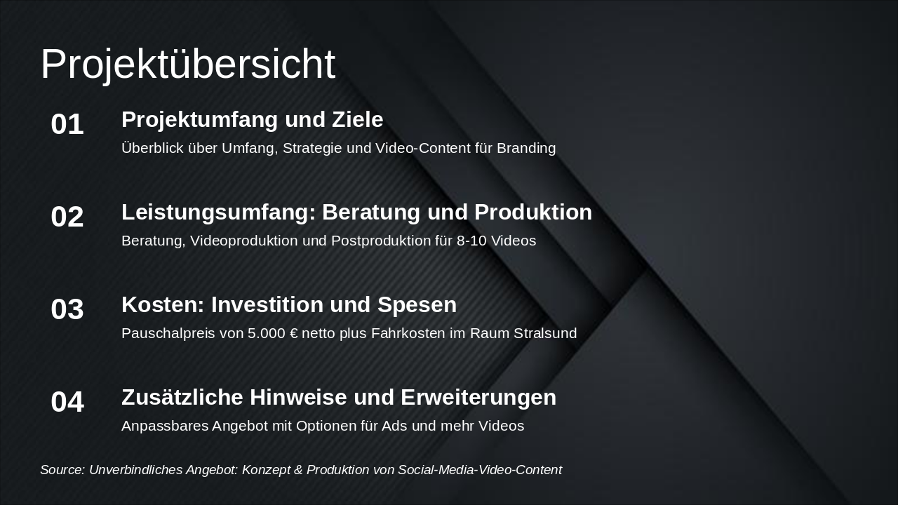 Slide 2 - Projektübersicht