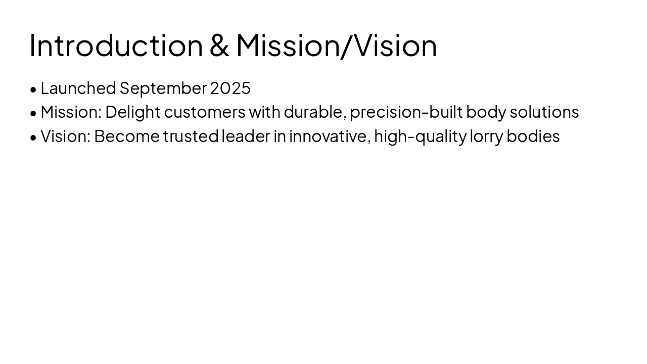 Slide 2 - Introduction & Mission/Vision