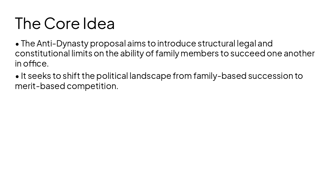 Slide 5 - The Core Idea