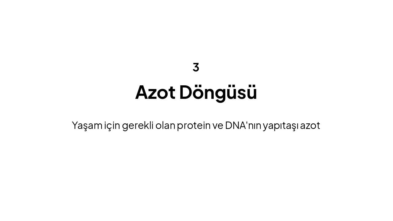 Slide 7 - Bölüm 3: Azot Döngüsü