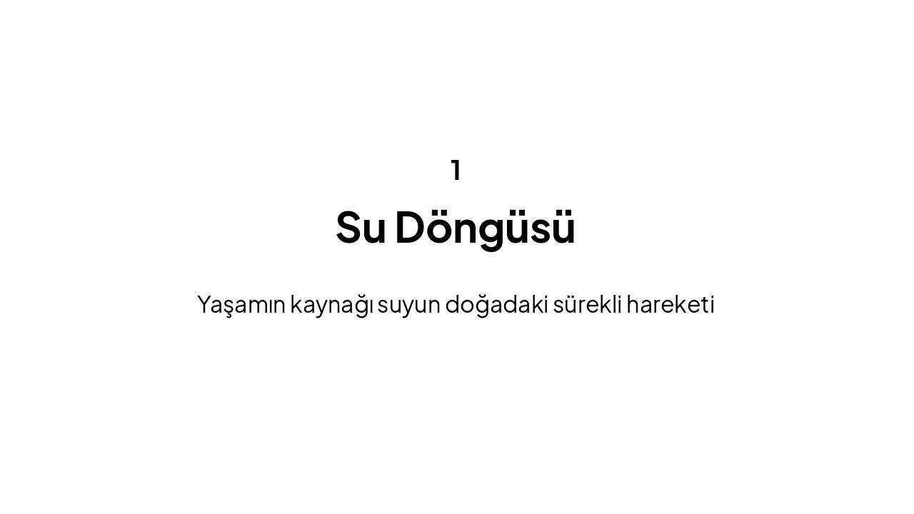 Slide 3 - Bölüm 1: Su Döngüsü