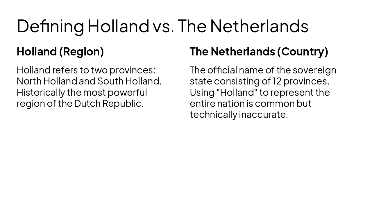 Slide 4 - Defining Holland vs. The Netherlands