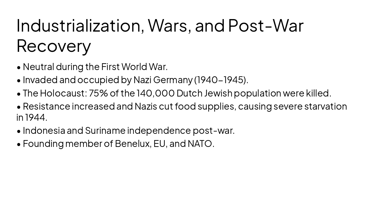 Slide 8 - Industrialization, Wars, and Post-War Recovery