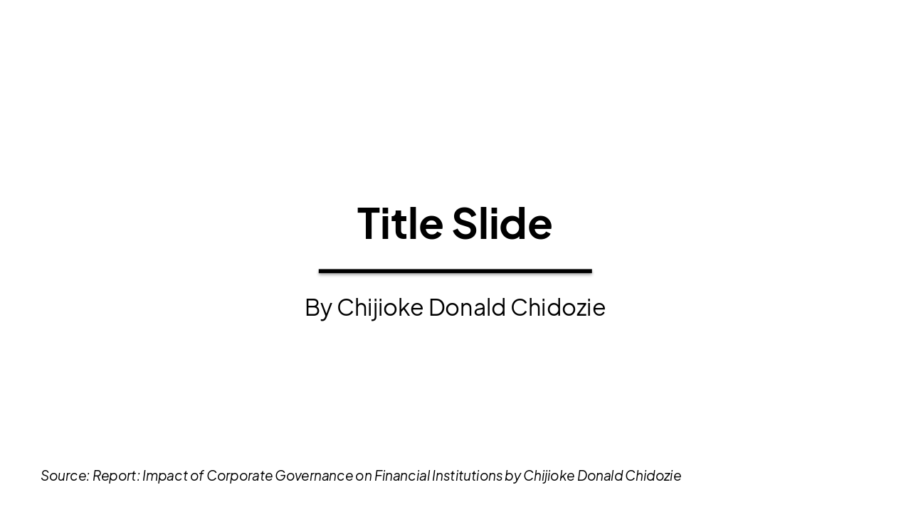 Governance Impact on Financial Institutions (40 chars)