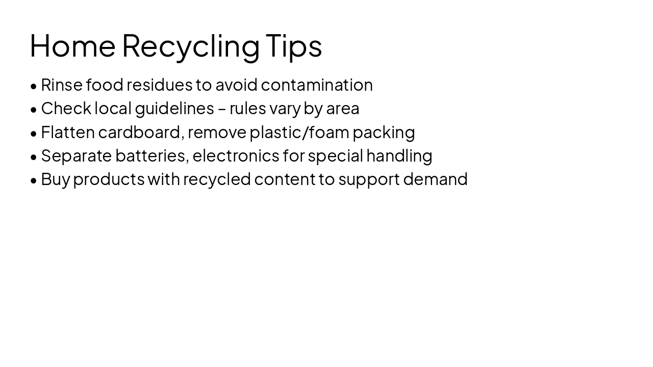 Slide 7 - Home Recycling Tips