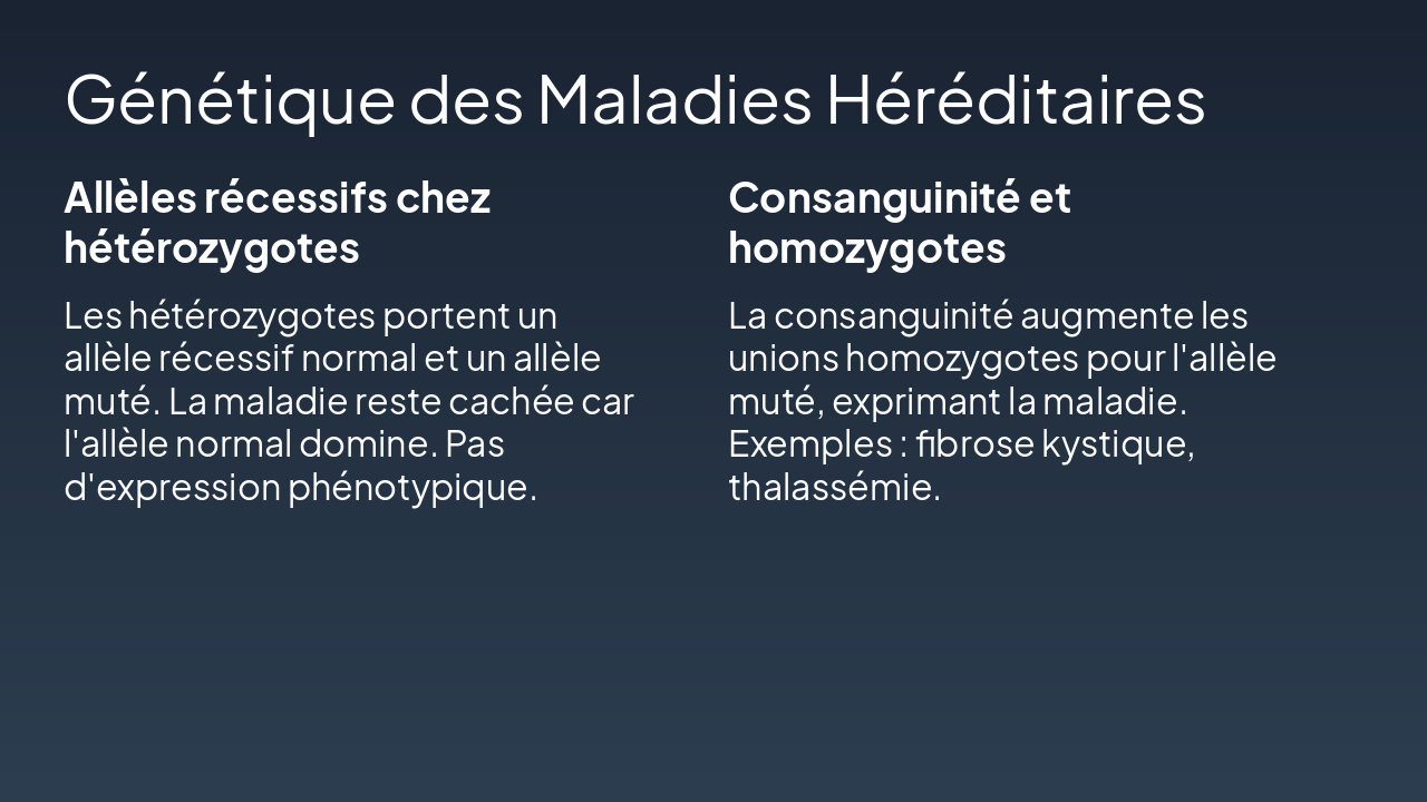 Slide 5 - Génétique des Maladies Héréditaires