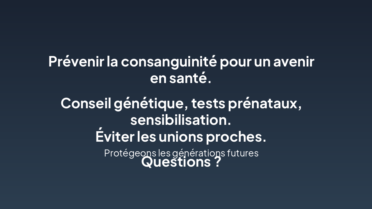 Slide 8 - Conclusion et Prévention