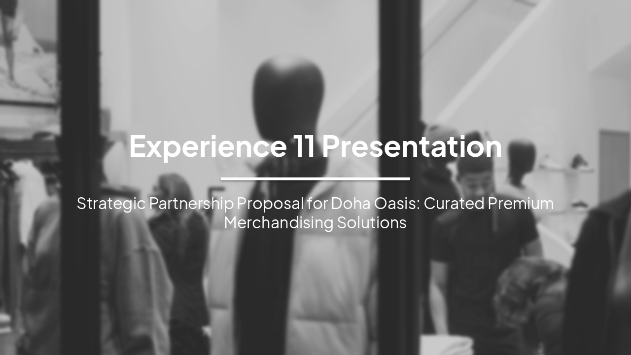 Slide 1 - Experience 11 Presentation