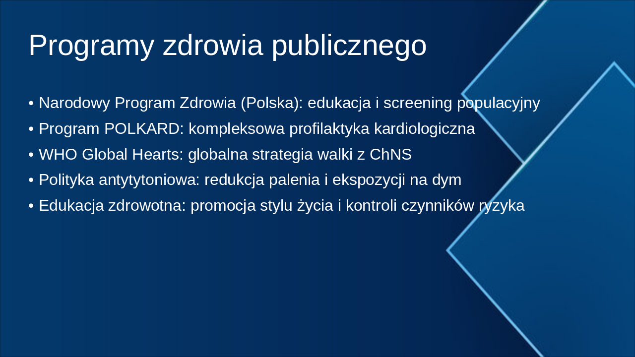 Slide 19 - Programy zdrowia publicznego