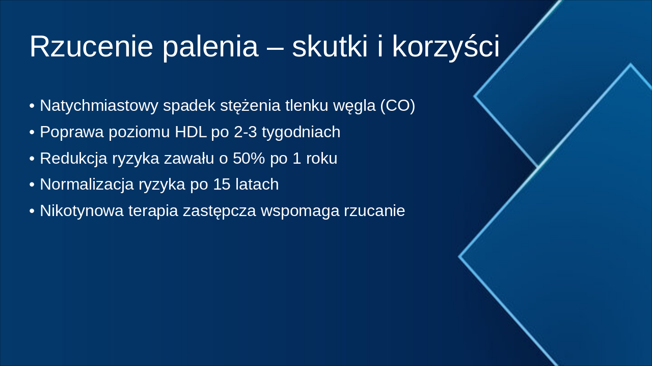Slide 10 - Rzucenie palenia – skutki i korzyści