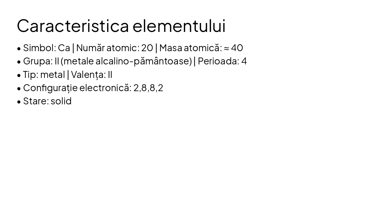 Slide 3 - Caracteristica elementului