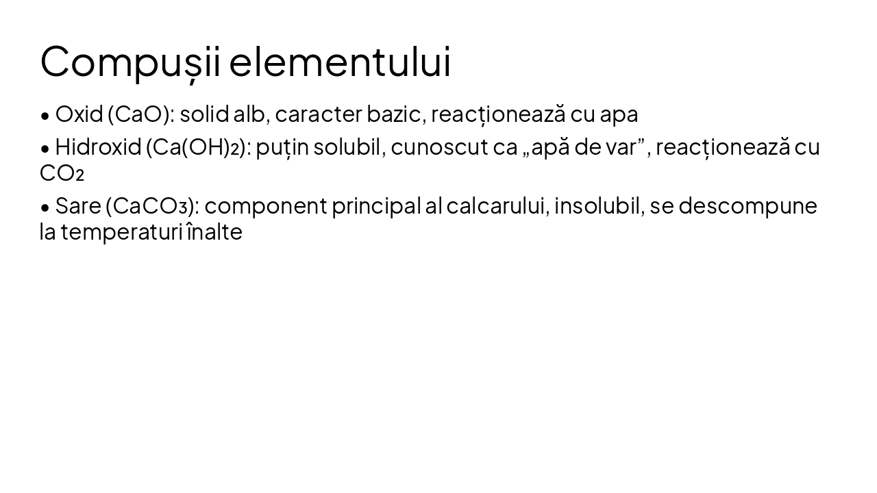 Slide 4 - Compușii elementului