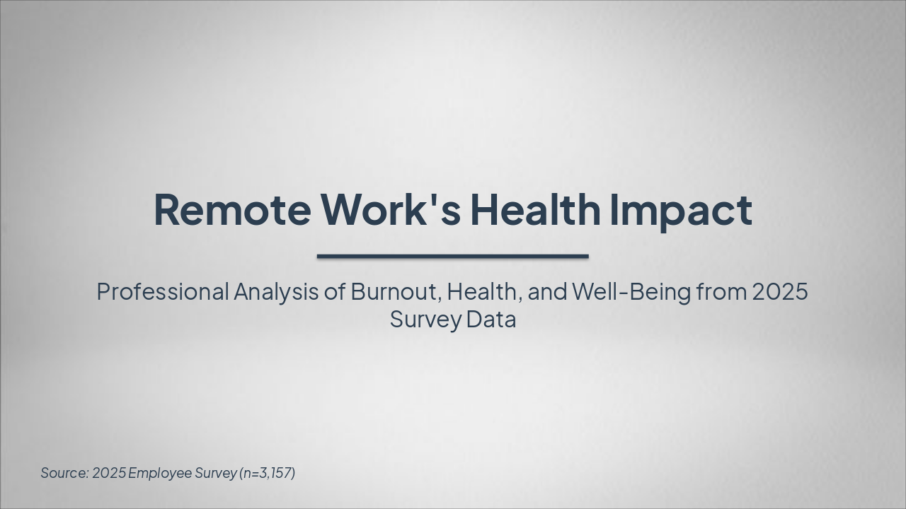 Slide 1 - Remote Work's Health Impact