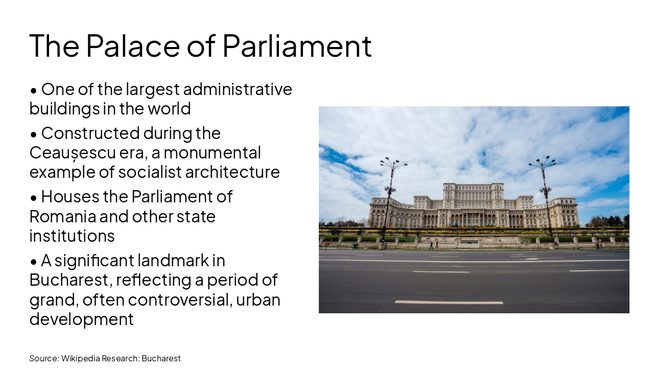 Slide 6 - The Palace of Parliament