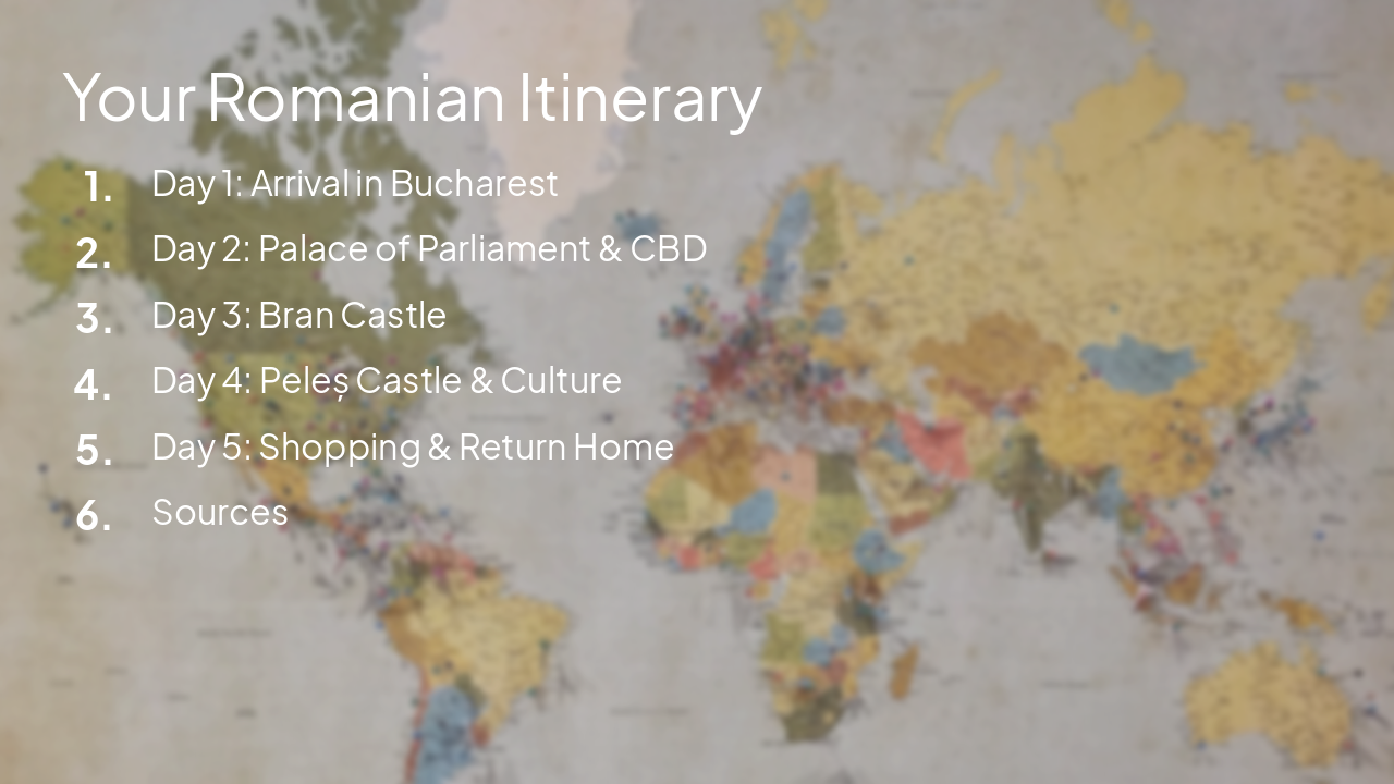 Slide 2 - Your Romanian Itinerary