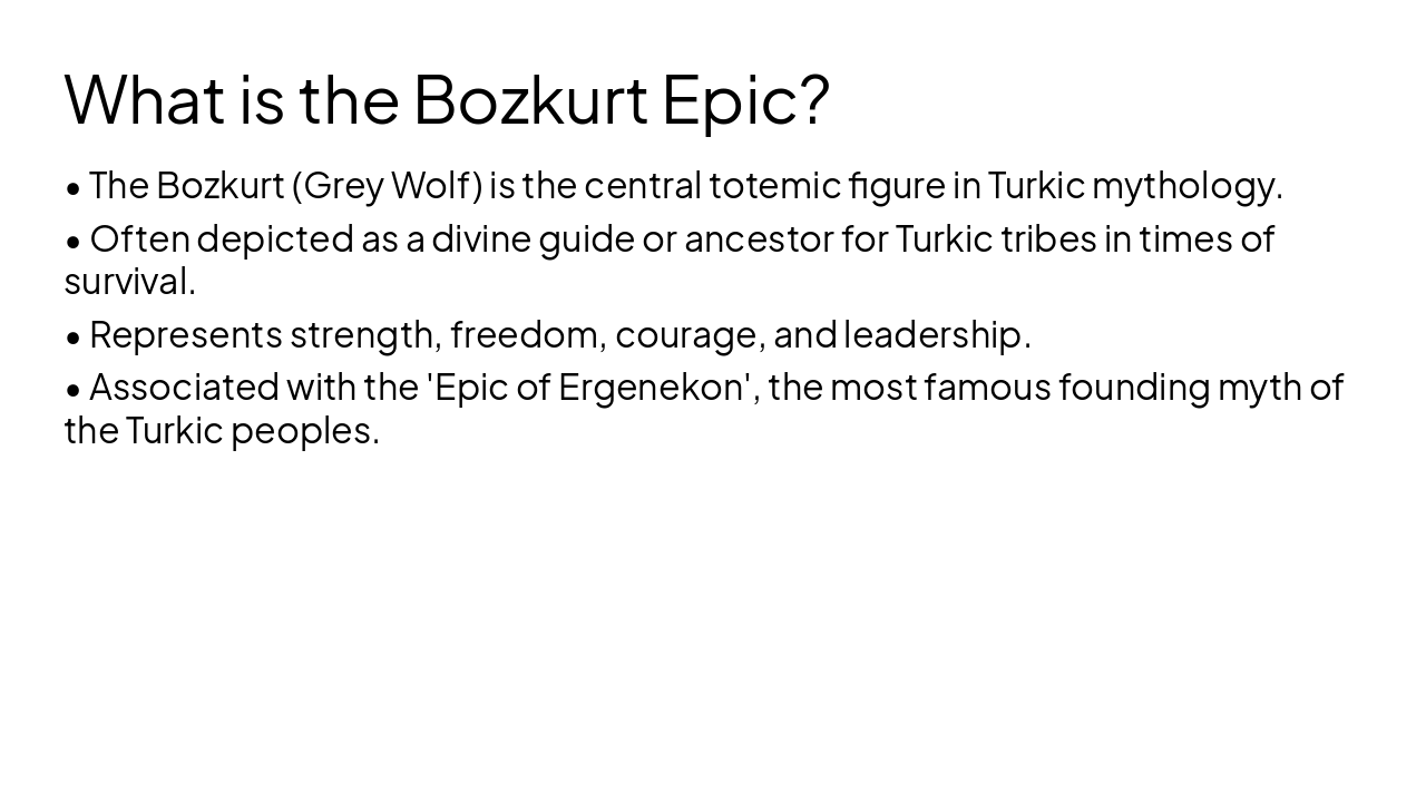 Slide 3 - What is the Bozkurt Epic?