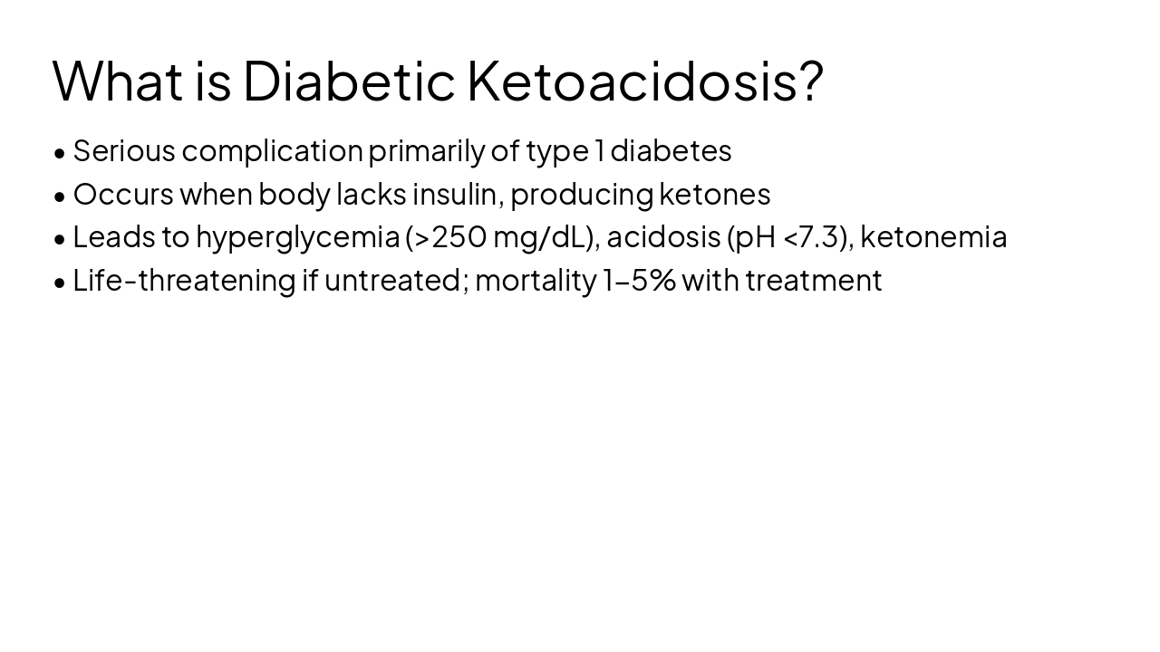Slide 3 - What is Diabetic Ketoacidosis?