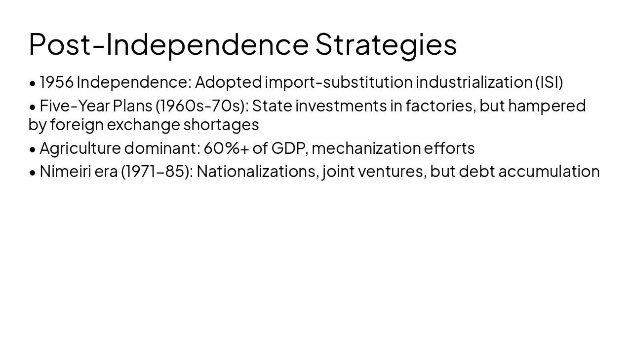 Slide 8 - Post-Independence Strategies