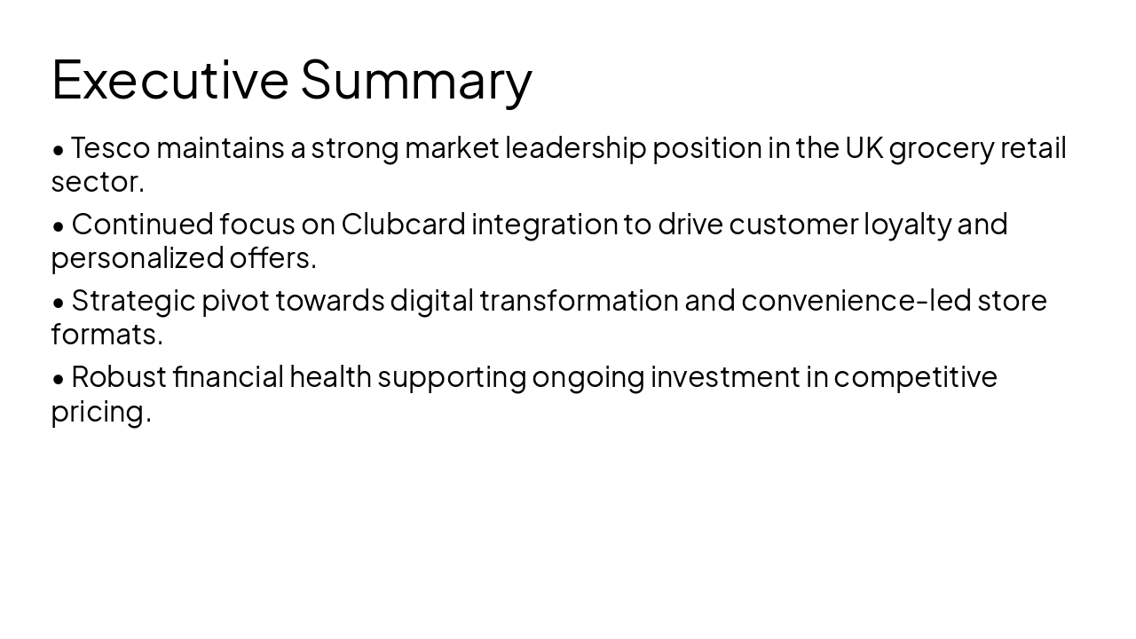 Slide 3 - Executive Summary
