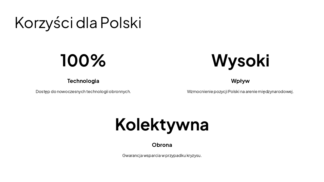 Slide 6 - Korzyści dla Polski