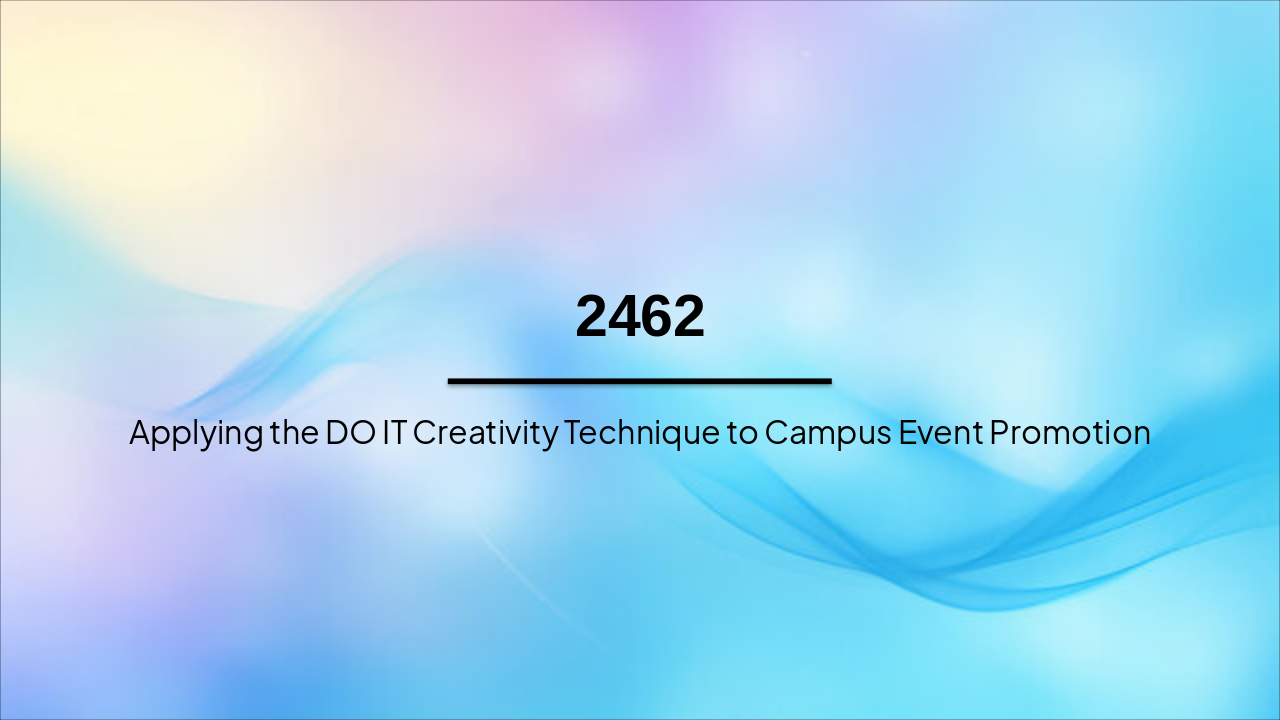 2462: DO IT for Campus Event Boost