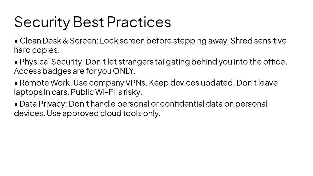 Slide 13 - Security Best Practices