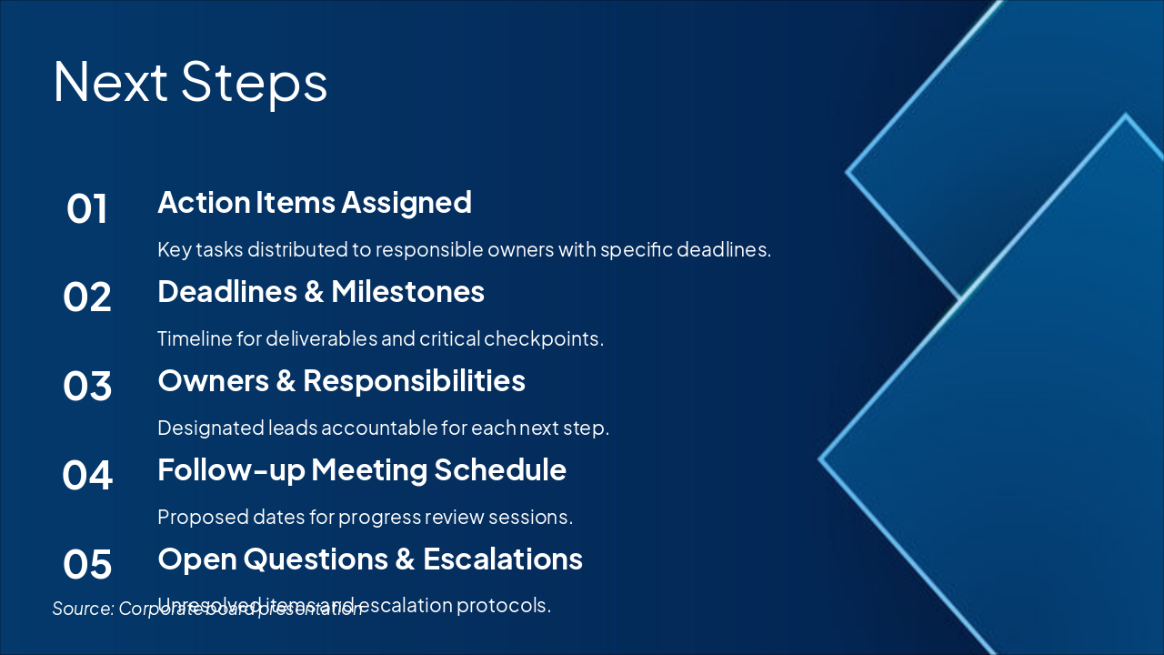 Slide 10 - Next Steps