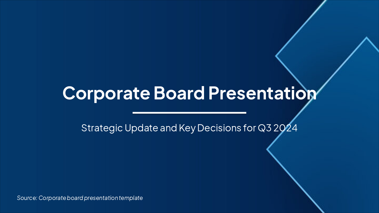Slide 1 - Corporate Board Presentation