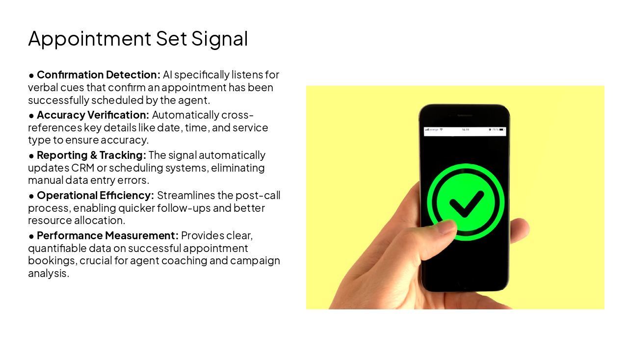 Slide 11 - Appointment Set Signal