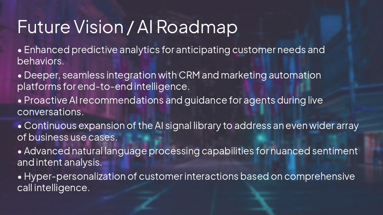 Slide 17 - Future Vision / AI Roadmap