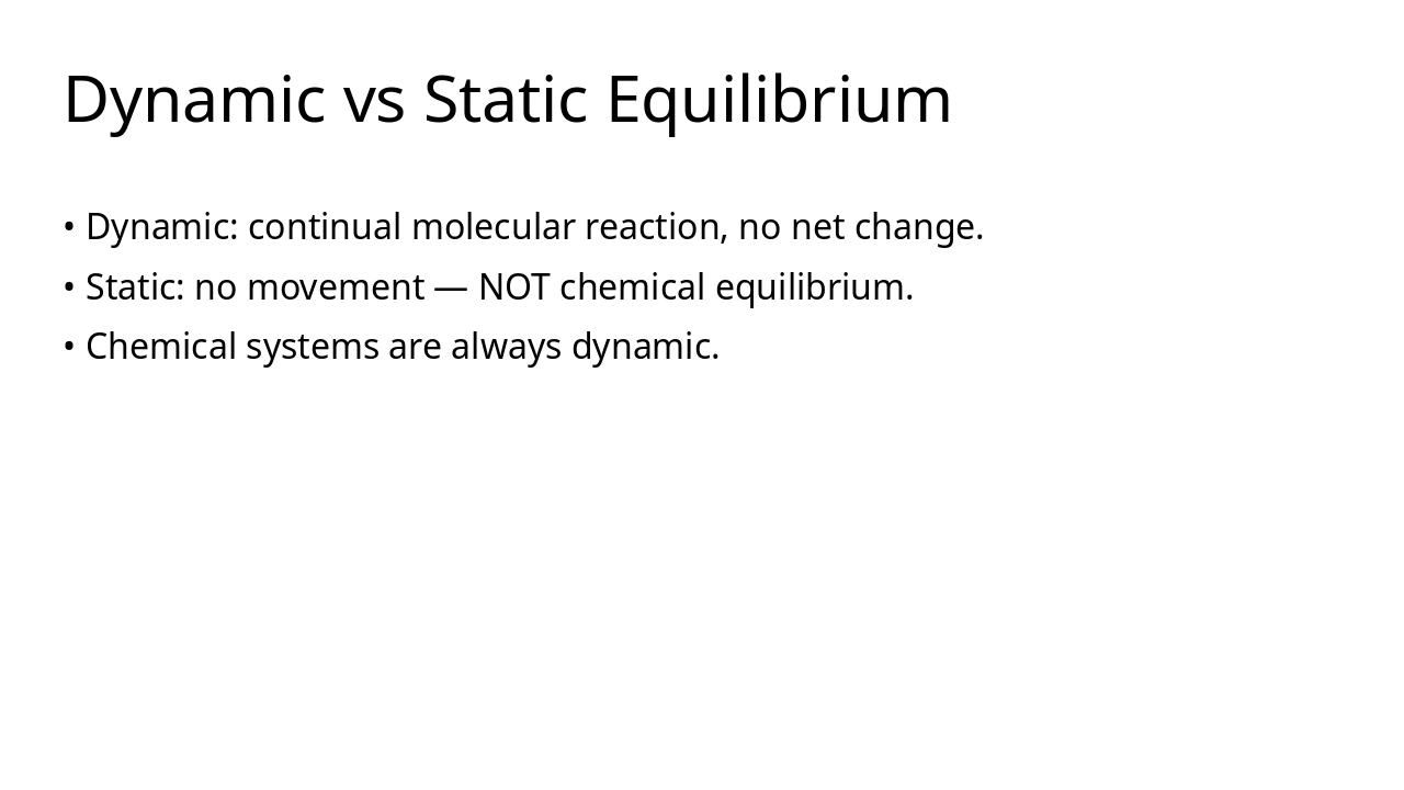 Slide 19 - Dynamic vs Static Equilibrium