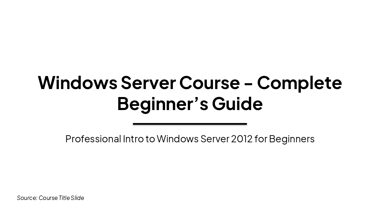 Windows Server Beginner’s Guide (48 chars)