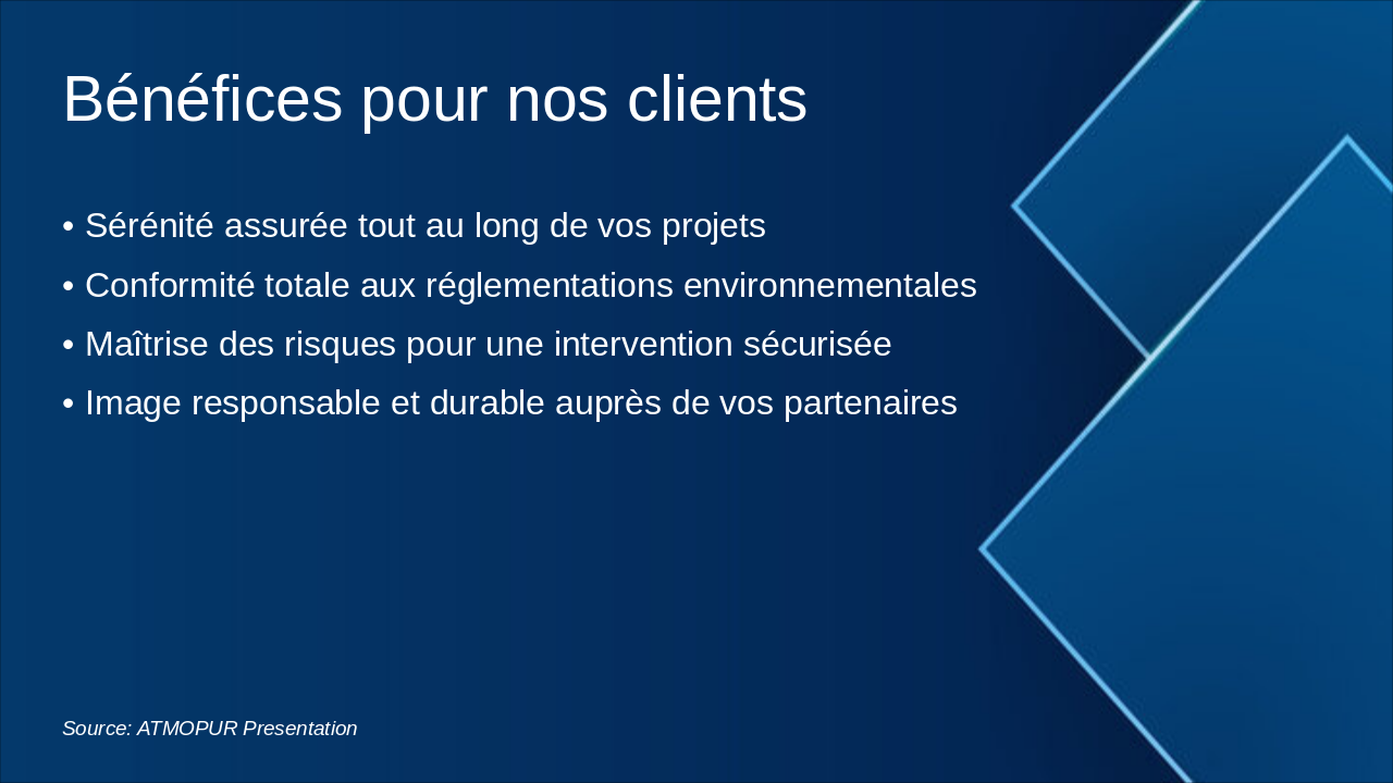 Slide 6 - Bénéfices pour nos clients