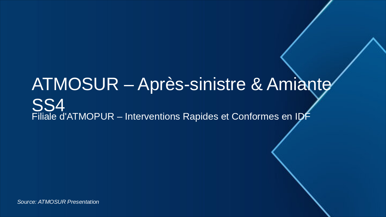 Slide 9 - ATMOSUR – Après-sinistre & Amiante SS4